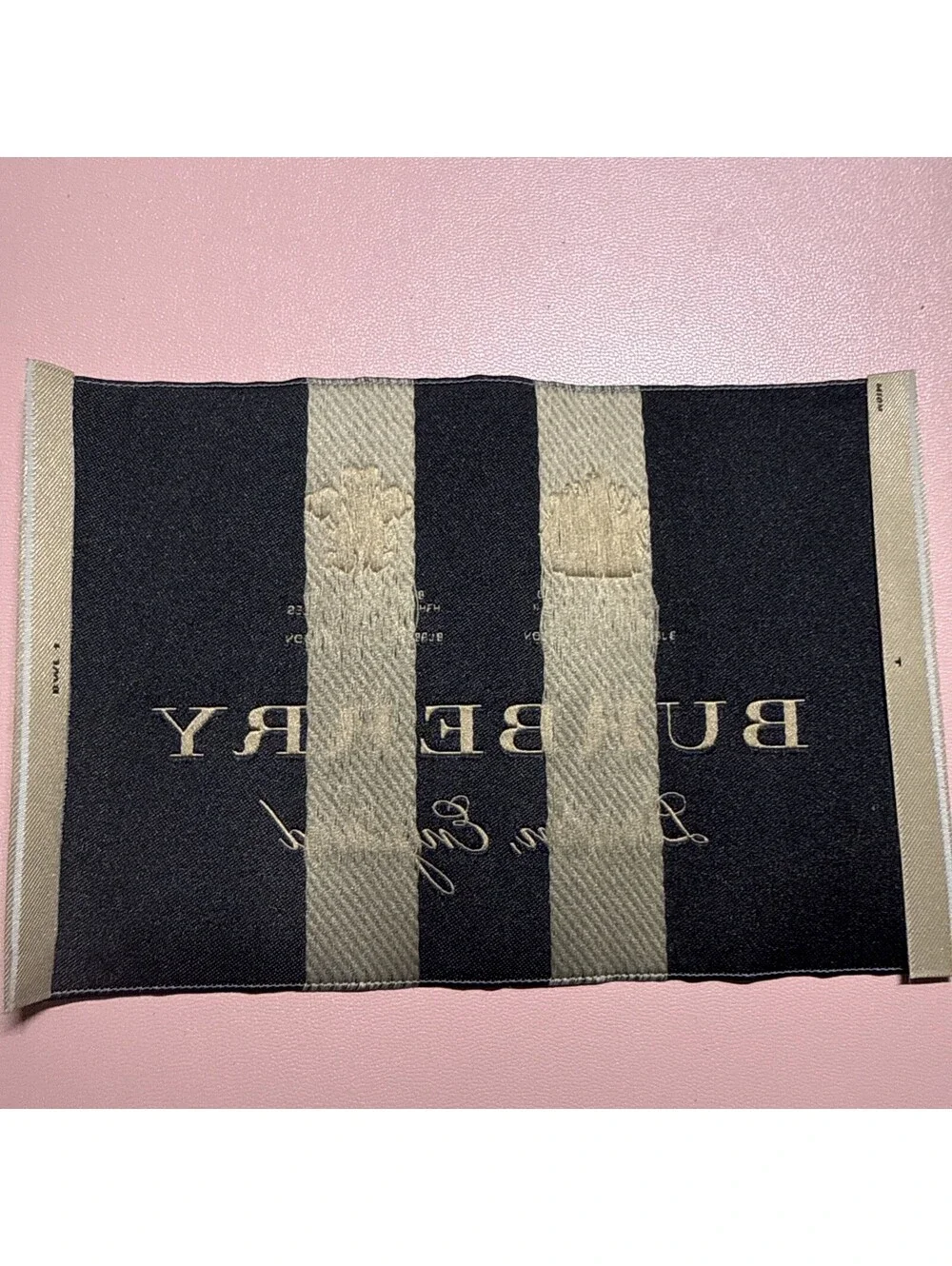 BURBERRY 1 Designer Tag LABEL Replacement Sewing Accessories 14 X 9.5 cm